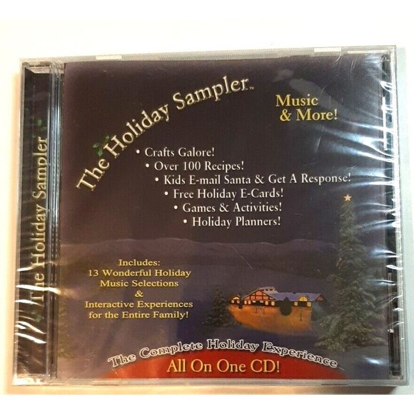 The Holiday Sampler Christmas Music & Interactive CD-ROM Crafts Recipes Games - Picture 1 of 2